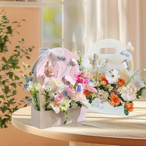 Elegant Gift Box Set 5 Pieces Floral Delight with Butterfly Decoration for Mother's Day Valentine's Day Qixi Festival Parties Weddings Decorative Paper Boxes Paper Flower Baskets Gift Display Solutions Unisex noncandy  Black Friday Thanksgiving Day