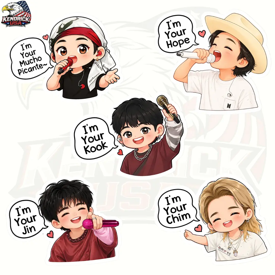 [Die-cut] I'm Your Hope, Kook, Chim, Jin Mucho Picante Die-Cut Kiss-Cut Stickers, Fan Stickers, KPOP Fan Gift Sticker