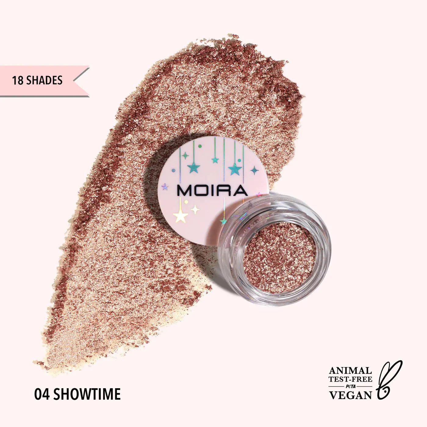 MOIRA Starshow Metallic Pigment Eyeshadow Pot - Long-Lasting Color, Ideal for Daily Makeup