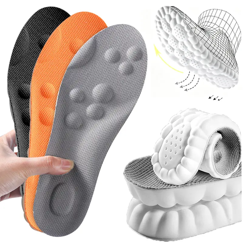 Comfort Insoles for Women Man,4D Cloud Soles,Super Soft,Anti Fatigue, Shock Absorption, Sports Shoes Insoles for Daily Wear
