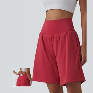 Halara SoftlyZero Airy Super High Waisted 2-in-1 Cool Touch Yoga Shorts 9" with Pockets#TikTokShopSpringGlowUp