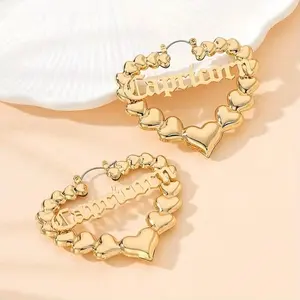 Capricorn Heart Hoop Earrings – Gold Statement Jewelry