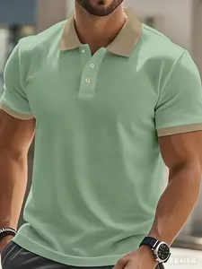 Men's Summer Casual Short Sleeve Polo Shirt, Breathable Comfort Business, Golf Ball Shirt, Slim Fit, Multicolor