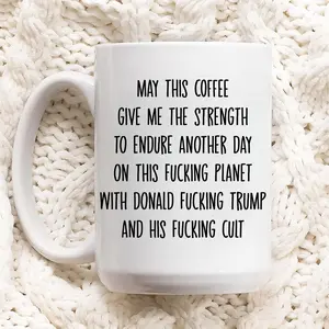 FDT Mug For Coffee Lover 11 or 15oz, Liberal Leftist Pro Choice Feminist Antifascist Democrat Best Friend Coworker Gift, Political Mug, Perfect for Halloween, Christmas, Gift for Him/Her