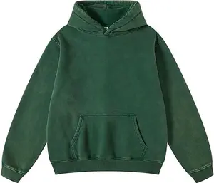 【US Shipping】FAIABLE Womens Oversized Acid Wash Hoodie Unisex Heavyweight Cotton Hoodies Fleece Vintage Washed Sweatshirt Women Men