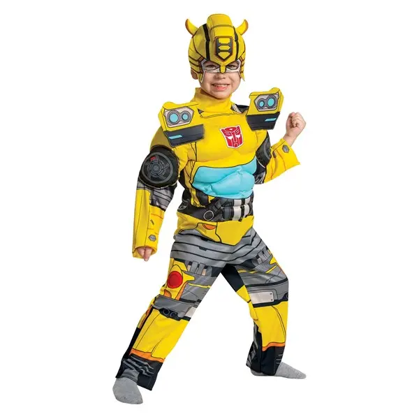 Transformers Toddler Muscle Bumblebee Costume, Cosplay Gear, Autobot Hero
