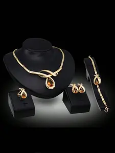 5pcs Luxurious and Exquisite Outfits, Elegant jewelry set, Suitable for Fashionable Banquets and Parties, Wedding Parties. Perfect for Giving As Gifts To Friends.