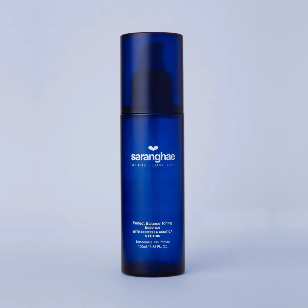 Saranghae Means I Love you Toning Essence with Hyaluronic Acid & Centella Asiatica, Daily Hydrating Pump for Radiant Skin, Silky Unscented Formula for All Skin Types, 100ml, Sensitive Skin