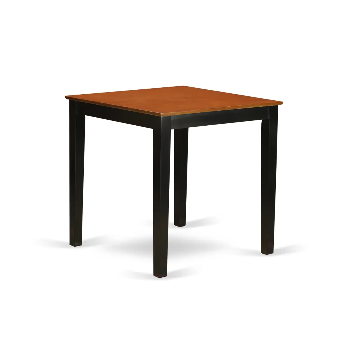 Square Counter Height Pub Set table, Black & Cherry - 36 in.