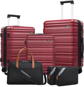 Miusse Luggage Set 6 Piece PC Hard Shell 20/24/28 IN Carry On Luggage with TSA Lock Spinner Wheels & Adjustable Handle Travel Essentials Durable TikTokShopBacktoSchool