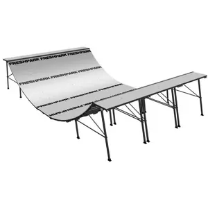 19'6"L x 12'W x 4'H Half Pipe Mini Ramp