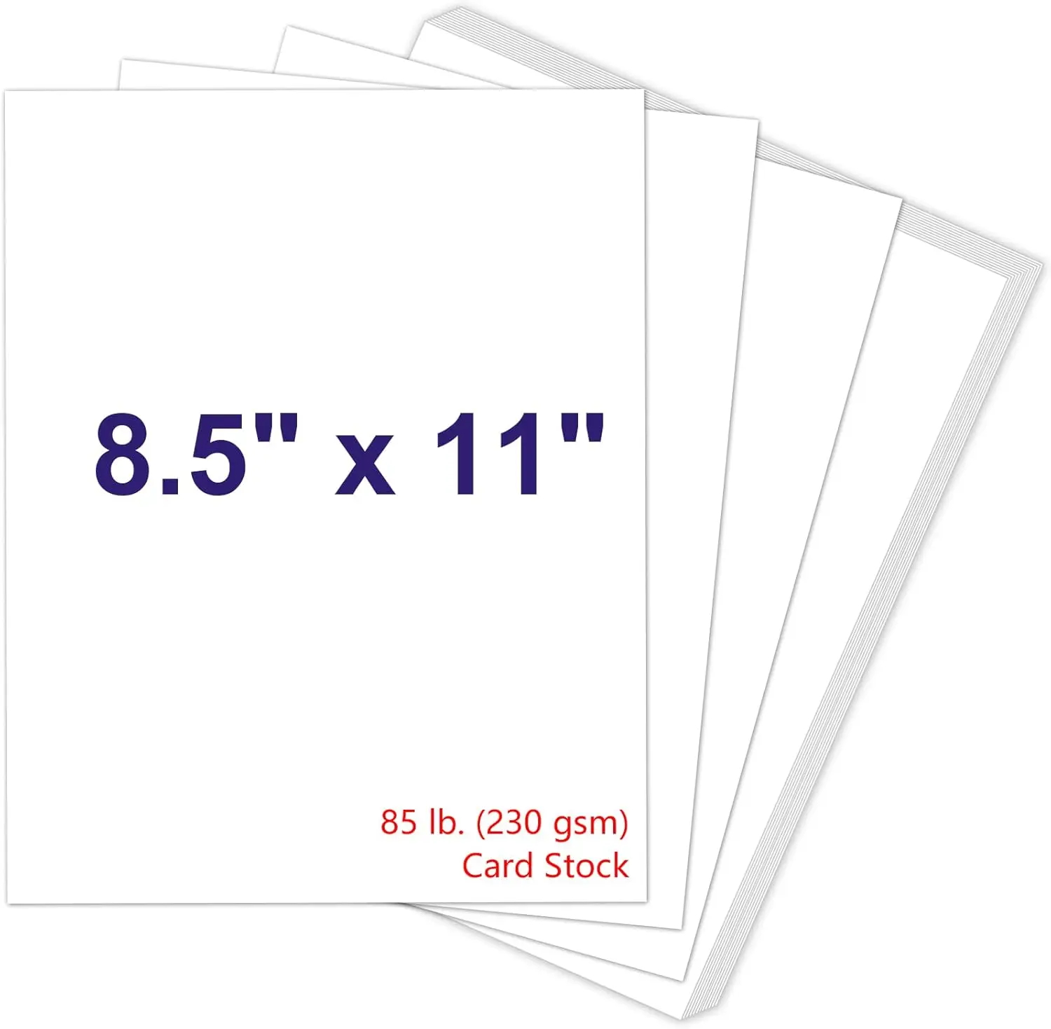 Heavy White Card Stock Paper - 8.5x11 in, 230gsm Printing & Craft Paper for Printer, 30 Sheets for Invitations, Scrapbooking, Printing Paper