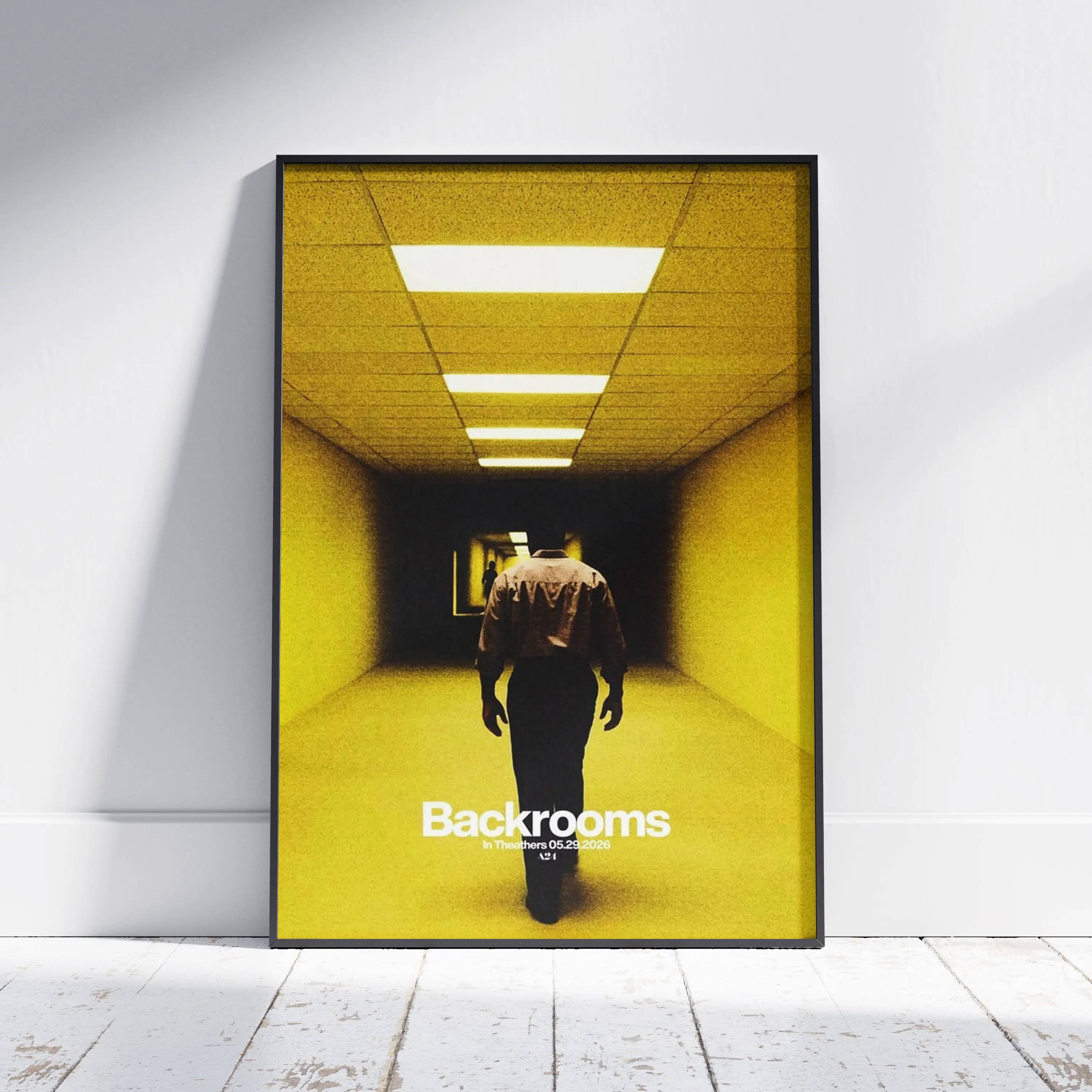 The Backrooms Level 0 Poster, Creepypasta Liminal Space Wall Decor, Aesthetic Matte Print for Bedroom
