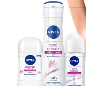 Nivea Tono Natural Classic Touch Deodorant Set - 3-Pack, 48 Hours Protection, Powder Scent Moisturizing
