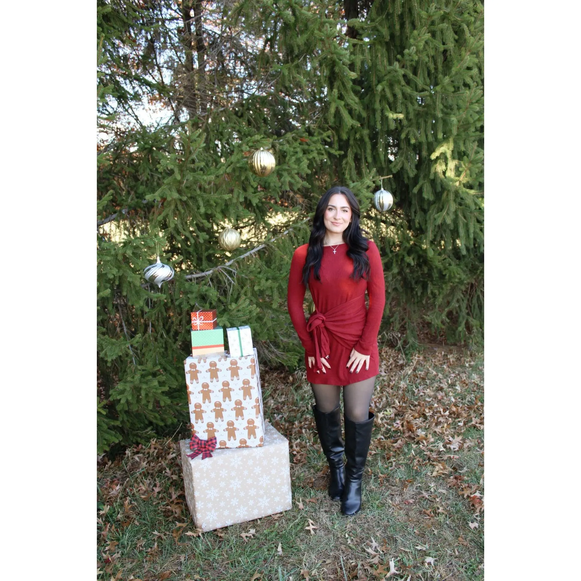 Cranberry Tie Dress