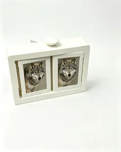 Rotating Flip Photo Frame, Cute Desktop Decor Perfect for Polaroids & Photocards