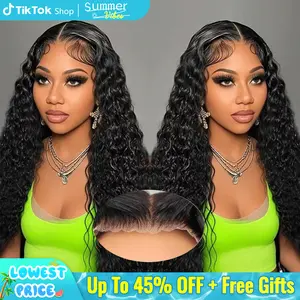 Bling Hair 6x4 Glueless Lace Front Wig 100% Human Hair 180% Density Loose Deep Wave Pre Cut Pre Plucked Hair Line HD Lace Closure Wig For Women Natural Look Easy to Apply TikTokShopHolidayHaul
