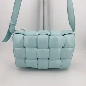 Pre-owned Bottega leather Crossbody Bags Veneta Intrecciato Padded Cassette Crossbody Bag