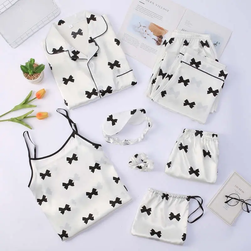 Silk Pajama Set 7 Piece