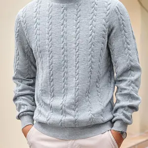 Men's high-neck chunky knitted sweater hoodie - warm and comfortable, a long-sleeved top suitable for spring and autumn outfits, and can be used as an inner sweater in winter.Men's pullover hoodie , in multiple colors