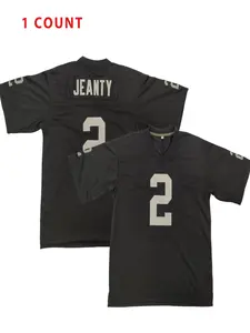 Men's Number 2 Embroidery American Football Jersey, Sports Style Jersey, Loose Casual Breathable Quick Drying Football Top, Men's Sportswear for Outdoor Activities, Athletic Tops