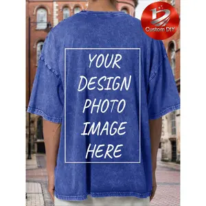Custom Photo Personalized Back Print T-Shirt - Heavyweight Crew Neck T-Shirt, Soft Breathable Fabric, Suitable for Fitness, Events, Gifts - Custom Image/Text - Men and Women - Black/White/Red/Blue - Sizes Available for Men and Women