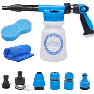 Blue  Wash   Sprayer Kit with Sponge & Towel, Snow  Blaster for  & Garden Cleaning