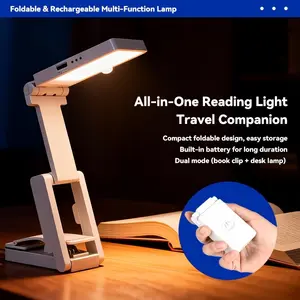Rechargeable LED Book Light 2026, USB Charging, Button Control, Portable Reading Lamp, Bed, Car, Dorm, Lithium Battery, 700mah, Three Color Temperatures
