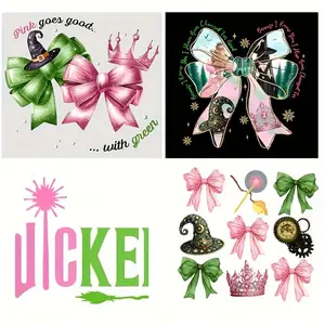 Witch Themed Halloween Heat Transfer Sticker, 4 Counts/set Funny Cute Wicked Handcraft DIY Iron-on Patches for Clothing, T-shirts, Jeans, Backpacks, DIY Supplies