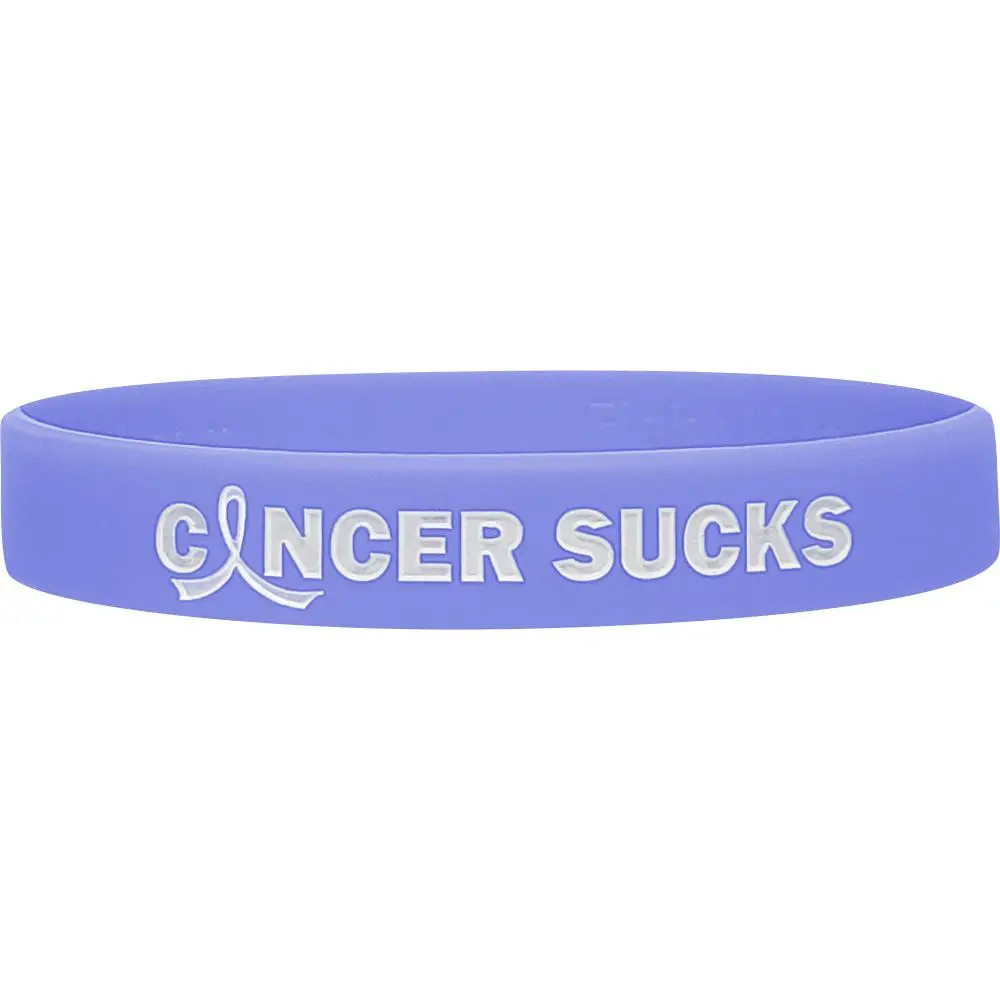 Cancer Sucks Silicone Wristband - Periwinkle