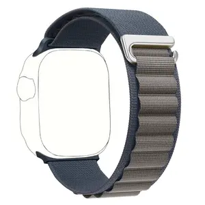 Alpine Loop Compatible with Apple Watch Ultra 2/Ultra Band 49mm 44mm 42mm 38mm Bracelet for Men Women, Smart Watch Straps, Smart Watch Accessories, Nylon Sport Loop Replacement Strap with C-Hook Closure for iWatch Ultra SE Series 1-11