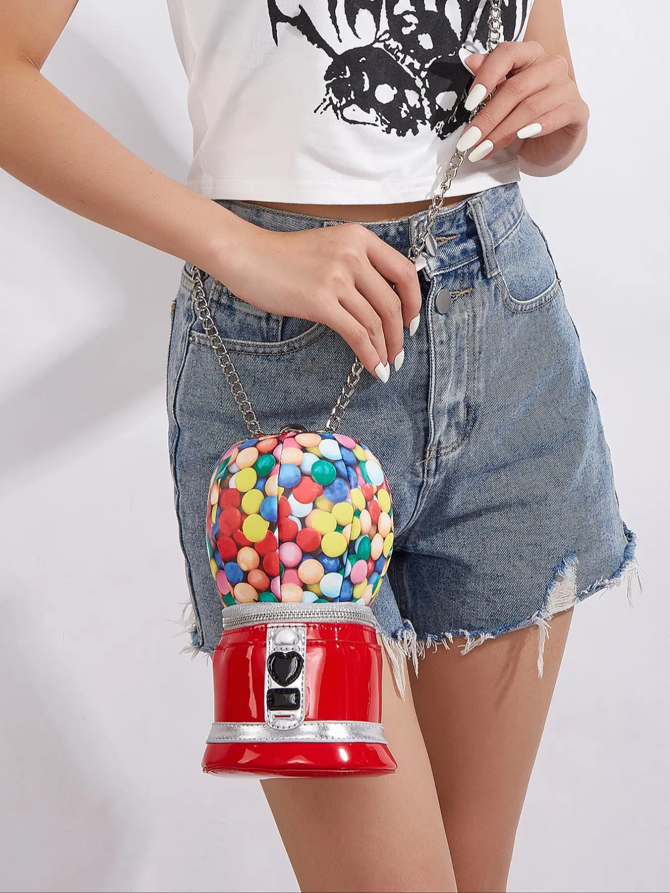 Funky Candy Machine Chain Shoulder Bag for Women, Stylish Crossbody Handbag for Teens, Cute and Novelty Purses, Party Clutch Gift for Thanksgiving Christmas, Fashion Purses, Versatile Shoulder Bags, Fashionable Crossbody Bag, Crossbody With Chain