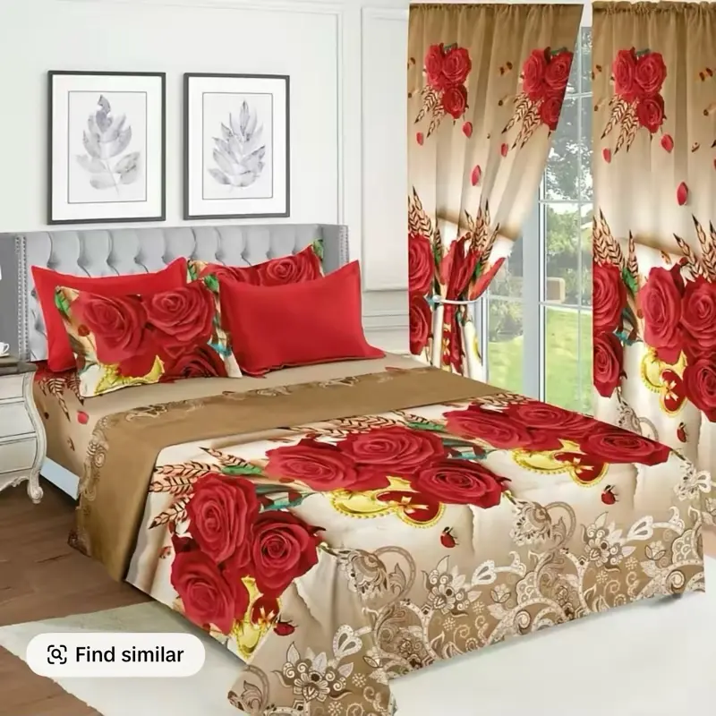 10-Piece Sheet Set, 12 Different Colors with Heart and Leaf Pattern, Bedroom Decor Bedding