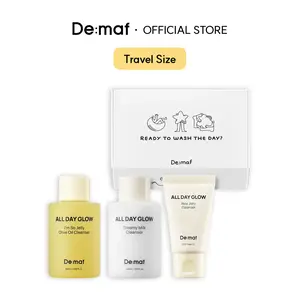 [De:maf Official] Cleansing Gift Kit | 76% Olive Oil Nourishment | Soothing Hydration | Refreshing Cleanser | Facial Wash | Travel kit