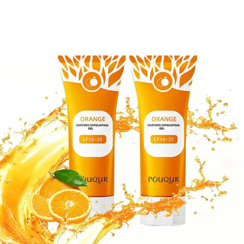 Orange Natural Exfoliating Peeling Gel | Face & Body Deep Clean Moisturizing Scrub