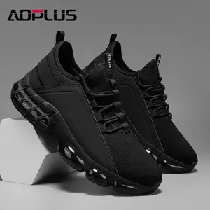 AOPLUS Summer men's new style perforated breathable sports shoes, featuring a comfortable cushioned design, anti-slip rubber sole, ideal for fitness activities, suitable for casual wear all year round.