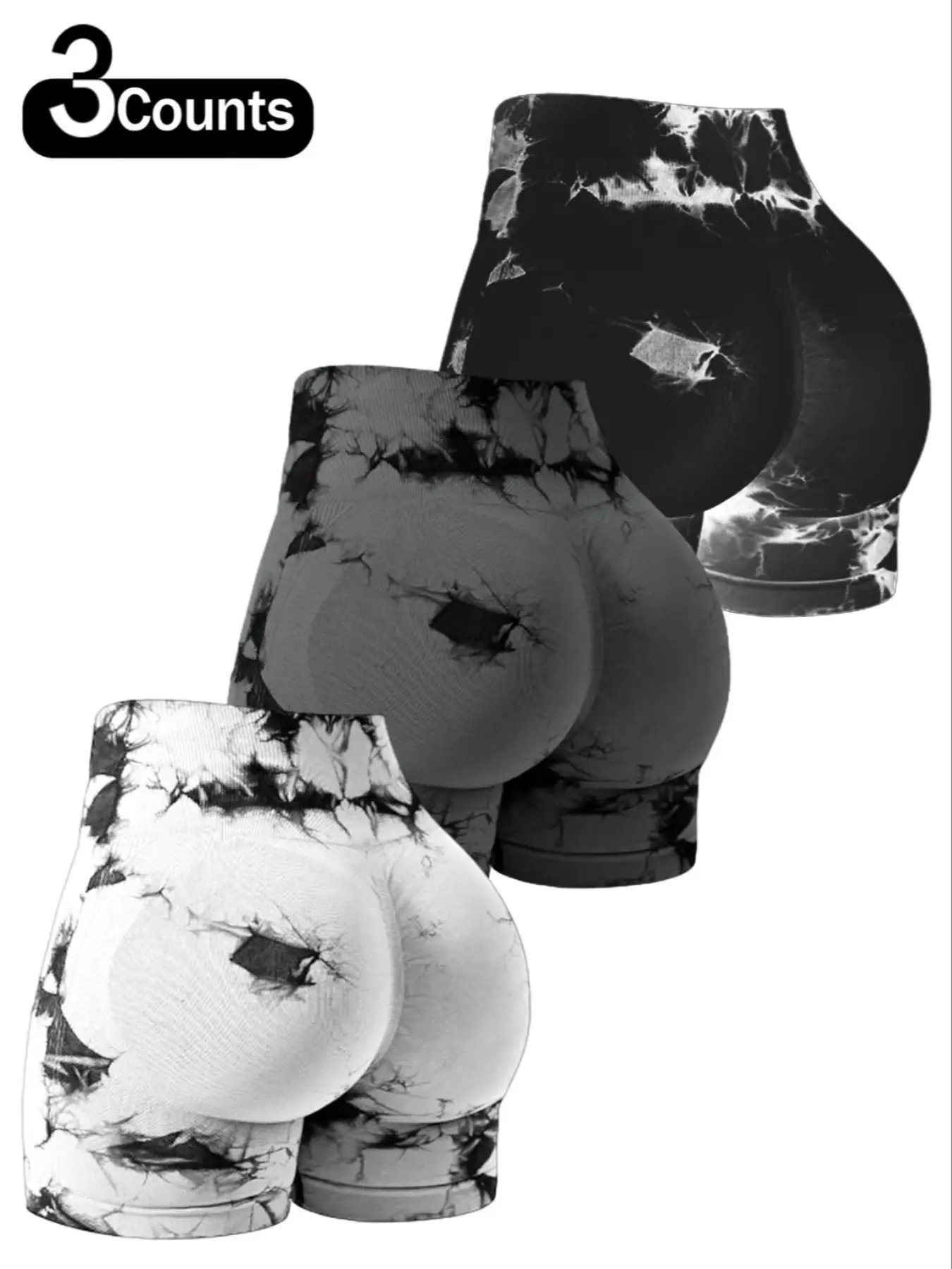 black + gray + white.