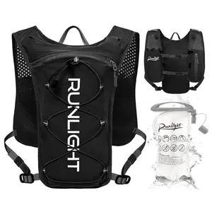 Men Women Running Vest Lightweight Moisture-Wicking Outdoor Backpack with 1.5L Water Bladder Bag, Ideal for Hiking, Off-Road, Skiing, Camping, Cycling
