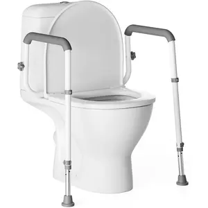 Toilet Safety Rails  Steel Sturdy Toilet Handle Height-Adjustable  Provides Support for Seniors,  and