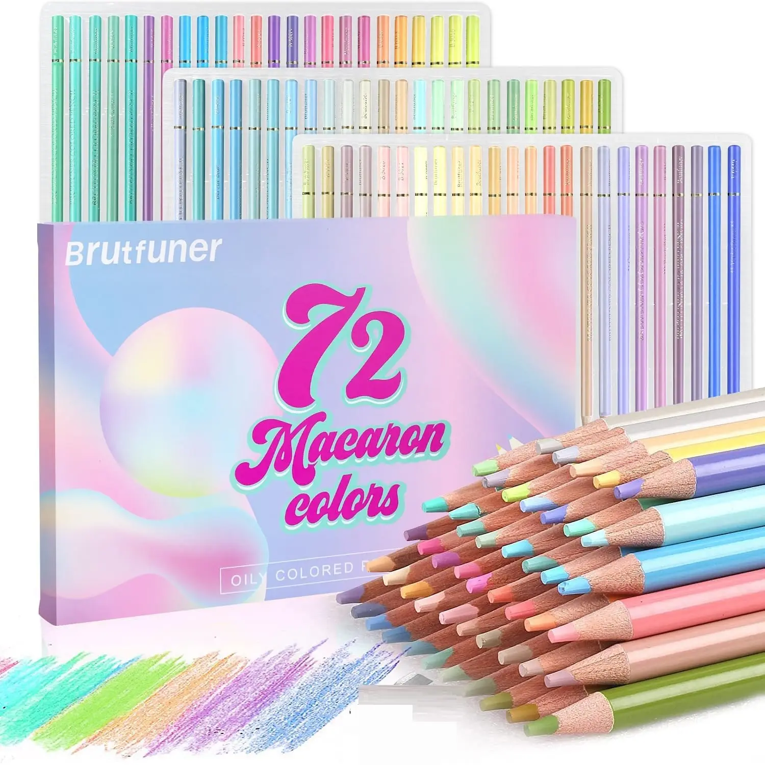 72 Macaron Pastel Colored Pencils Set Soft Core Macaron Colors for Adults Coloring Books Blending Shading Sketching