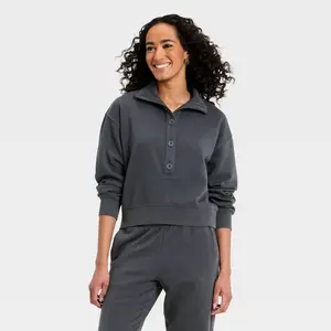 Women's Button-Front  Sweatshirt - Universal Thread