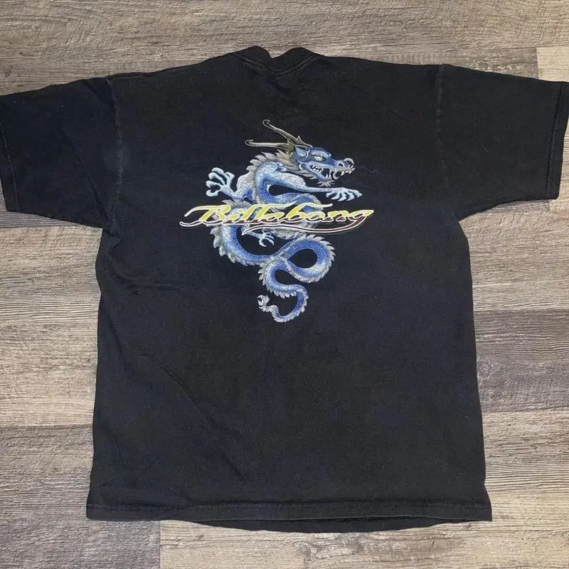 Vintage 90s Y2K Billabong Dragon Surfing graphic shirts