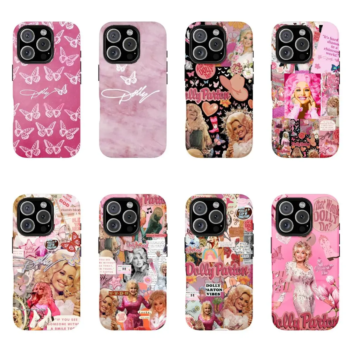 Dolly Parton Vintage princess Collage Phone Case Pink Phone Case, Cute Slim Phone Case, Tech Accessories, Trendy iPhone Gift for Her