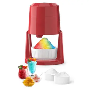 Professional Shaved Ice Machine: RX03 Electric Snow Cone Maker & ICEE Machine for , 60W Power, 120V Universal , Create  Ice Snow Cones, Slushies and Frozen -Red (Red)