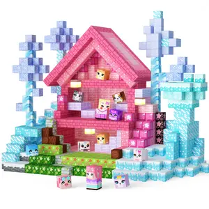 Elf Theme 200PCS Magnetic Building Blocks, Game-Based STEM Creative Toys, Upgrated 0.8 Inch Portable Travel-Friendly Toys for Kids Ages 3-12