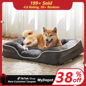 [DEAL] Orthopedic Dog Bed & Calming Donut Pet Bed, Memory Foam Support /Plush Anti-Anxiety Cuddle Cat Bed, Machine Washable, Non-Slip for All Sizes