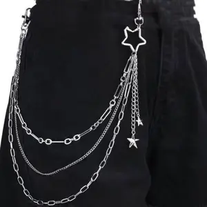 Wallet Chain, Dual Lobster Clasps, Sturdy Alloy, Hip-Hop Jeans Chain Belt For Pocket, Dresses, Belts, Purses, Waist Pants Chain. Fits Women Men summerwins,summerwins