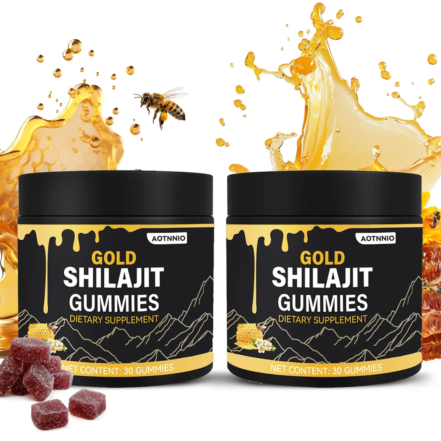 Natural Shilajit Gummies with Organic Manuka Honey | 30 Gummies | Boost Energy & Stamina for Fitness