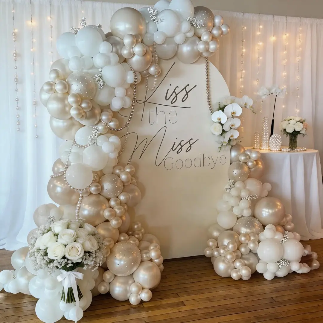 237 Ivory Pearl Latex Balloons with Pearl Decor, Perfect for Birthday Parties, Weddings, Graduations, Home Decoration, Photo Backdrop, Balloon Decorations, Party Balloons Decorations