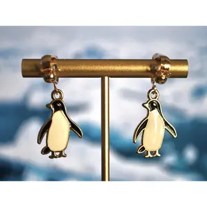 Penguin Clip On Earrings